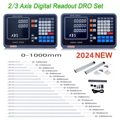 2/3 Axis Digital Readout 5um Linear Scale TTL DRO Display Kit CNC Milling Lathe • $92.54