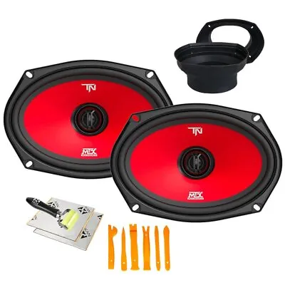 MTX TERMINATOR69 60W 6x9  2-Way Coaxial Car Speakers W/ NVX Speaker Install Kit • $101.91