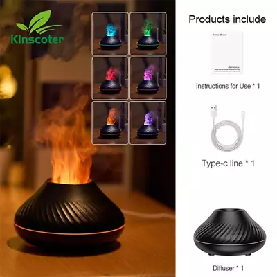 Volcanic Aroma Air Diffuser Essential Oil Lamp USB / Portable Air Humidifier Wit • £13.95