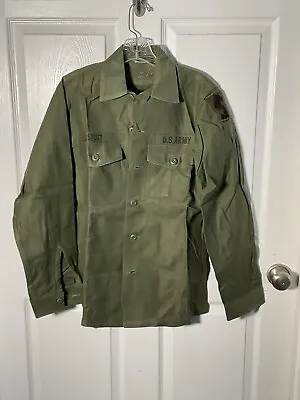 Vietnam War US Army 70th Infantry Fatigue Uniform Shirt 1969 OG 107 • $49.95