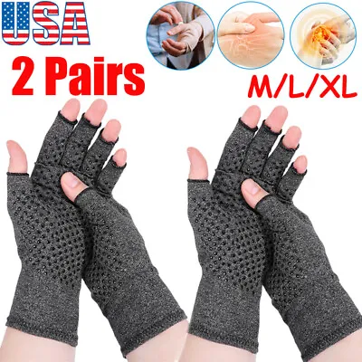 2Pairs Compression Gloves Arthritis Carpal Tunnel Hand Brace Support Pain Relief • $9.05