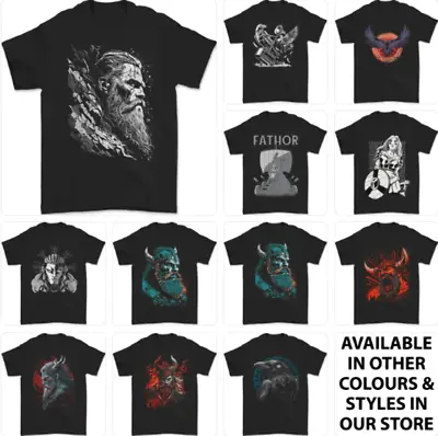Viking T-Shirt Mens Tshirt Tee Top 6 • $11.75