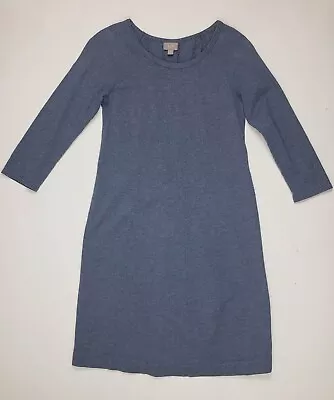 J. JILL Womens Heathered Blue 3/4 Sleeve Knit Dress Size XS • $14.99