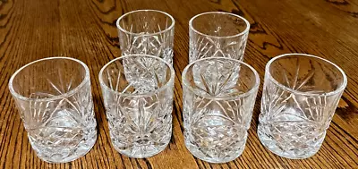 6 X Vintage Crystal Brilliance Patterned Tumblers Heavy Wt 50's - 60's Styling • $22.37