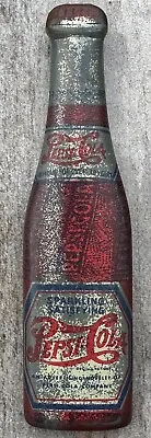 Vintage Pepsi Cola Metal Litho Bottle Opener Double Dot Bottle Shaped • $59.75