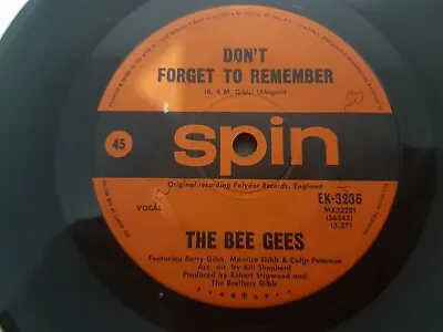 DON'T FORGET TO REMEMBER By THE BEE GEES RARE 1969 OZ PRESS SPIN • $26.99