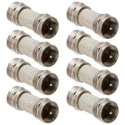 8Pcs F Type Male To Male Screw Connector Coupler Adapter RF Coax Cable Joiner TV • $16.53