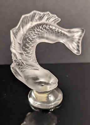 Lalique Crystal Glass   Goujon   Leaping Koi Fish Figurine - France • £51.31