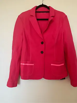 NWT Marc Cain Fuschia 100% Virgin Wool Blazer • $225