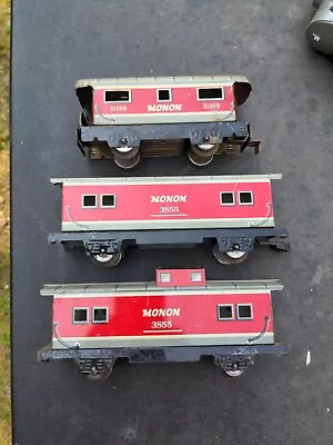 Lot Of 3 Vintage Marx | Monon | Tinplate Caboose | 31055 And 2 #3855 Read!!! • $65