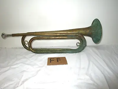 Vintage U S Regulation Brass Military Type Bugle • $39.95