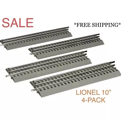 Lionel Fastrack Fast Track 10” Straight Pack Of 4!! O Gauge Scale Train 6-12032 • $44.99