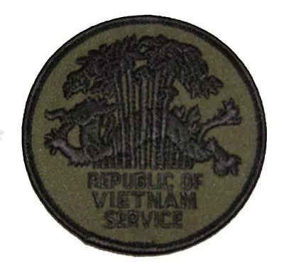 Republic Of Vietnam Service Patch Veteran Subdued Od Green Dragon Bamboo • $8.98