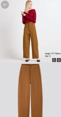 $15 • Buy Uniqlo U Tan Brown Jersey Curved Pants Size XS 24-25