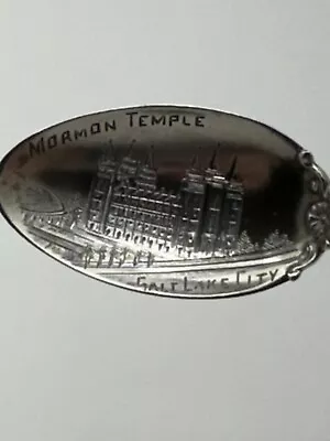 Utah - Salt Lake City Mormon Temple Antique Sterling Souvenir Spoon Antique S20 • $19.99