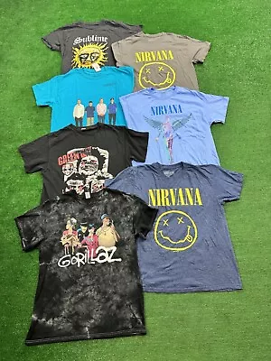 Lot Of 7 Rock N Roll Band Concert Tour T-Shirt Tees Men's Size Large Alt Music • $41