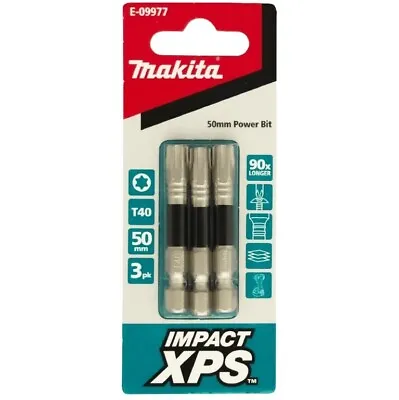 Makita Impact-XPS Torx Drive T40 X 50mm Power Bit 3 Pack E-09977 • $10.40