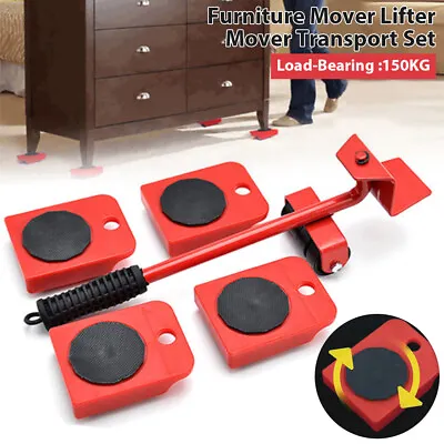 Heavy Furniture Lifter Shifter Remover Roller Wheels Moving Tools Kit Move Set • $14.99