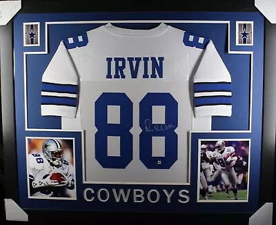 MICHAEL IRVIN (Cowboys White SKYLINE) Signed Autographed Framed Jersey Beckett • $499.99