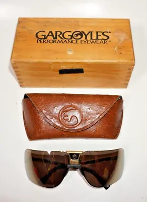 Vintage Gargoyles Classic 22K Gold Plated Men's Sunglasses W/ Box & Case USA • $499.95