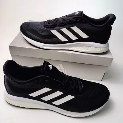 Adidas Supernova Mens US 13 Black White Silver Boost Bounce Run Train Sport Mesh • $66