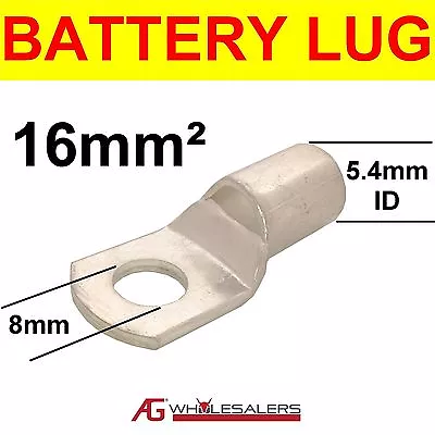 Battery Lug 16mm2 - 6 B&s Cable Use On Dual Battery Leads • $1