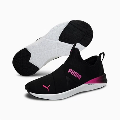 $42.97 • Buy NEW Puma Sneaker Women's Better Foam Stardust Prowl Slip On  Black & Deep Orchid
