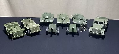 VTG  Tim Mee Green Plastic Tank Army Military Vehicles Toys Lot • $69.99