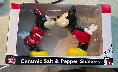 Mickey Mouse & Friends Ceramic Salt And Pepper Shakers - New In Box • $20