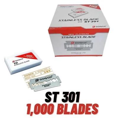 $58.95 • Buy  DORCO Red Razor Blades ST301 ( 10 Packs Of 100 Blades ) | 1000 Blades