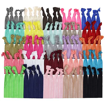 $15 • Buy 100 Hair Ties Pick Colors Elastic Ponytail Holders Emi Yoga Jays Wholesale Lot