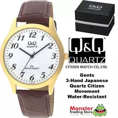 Aussie Seller Gents Leather Band Watch Citizen Made C152j104 Includes Gift Box • $59