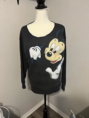 Vintage Mickey Mouse 80s Sweater Sweatshirt Double Sided Disney Designs Tag • $20