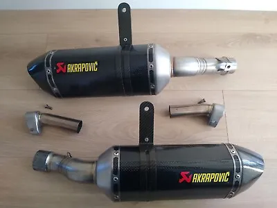 Akrapovic Kawasaki Z1000sx Z1000 2014-2019 Pair Exhausts Slip On End Cans • £795