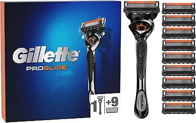 Gillette Fusion Proglide  Flexball 9 Blade + 1 Stick 100% Genuine New & Sealed • £20.45