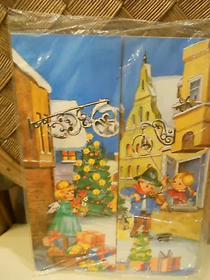 Vintage Christmas  Fold Out Advent Calendar Children Violinist West Germany • $9.99