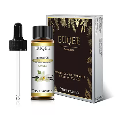 EUQEE 10ML Pure Vanilla Essential Oil For Diffuser Massage Candle/Soap Making • £4.79