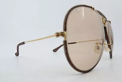 Vintage B&L Ray Ban LEATHERS Shooter Sunglasses USA 62mm Photochromic Etched BL • $19.92