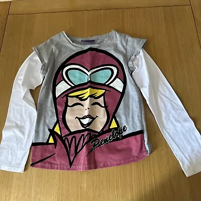 Girls George Wacky Races Penelope Pitstop Long Sleeved Top Age 9-10 Years • £5