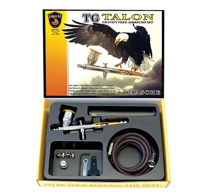 Paasche Talon Airbrush Set TG-3AS (Double Action Internal Mix Gravity Feed) • $111.99