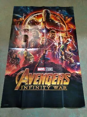 Avengers Infinity War Movie Promo Poster 24  X 36  2018 Marvel Slightly Used • $5.34