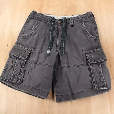 Vtg Y2k ABERCROMBIE & FITCH Heavyweight Distressed Drawstring Cargo Shorts Sz 32 • $38