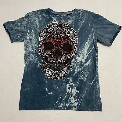 Colors Of Ibiza T Shirt Men's Unisex Sz XL Black With Multi Colored Sugar Skull • $8.78