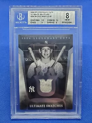 2004 SP Legendary Cuts MICKEY MANTLE BGS 8 Game Worn SP Card NEW YORK YANKEES • $500