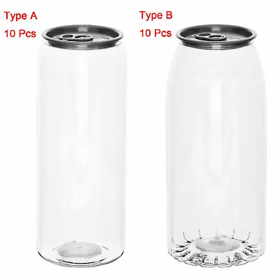 10Pcs Plastic Cans Beverage Bottles Disposable Sealed Can Milk Tea_Juice Sealing • £21.99