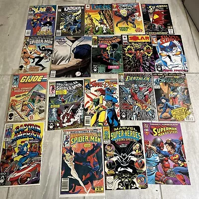 Lot Of 19 Vintage Comics! Gi Joe; Spectacular Spider-Man X-men Superman • $0.99