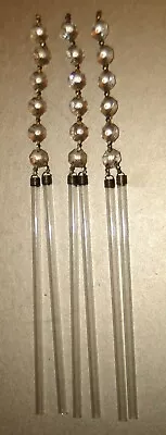 3 Lot Vintage Chandelier Crystals With Double Pencil Prisms 12 Inches In Length • $19.99