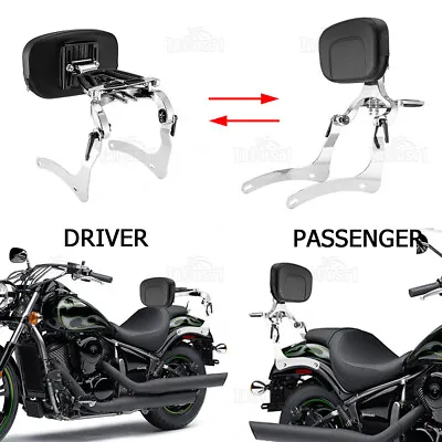 Chrome Multi-Purpose Backrest Rack Bar Pad For 2006+ Kawasaki Vulcan 900 VN900 • $229.99