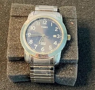 Timex Indiglo WR 50M Stainless Steel Back Watch • $15