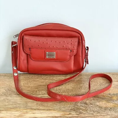 Mimco Red Leather Crossbody Handbag • $42.41